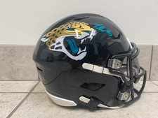 Travis Hunter Signed Medium Sized Helmet Jacksonville Jaguars Fantatics COA
