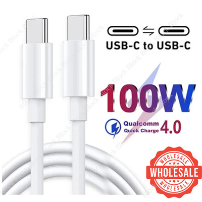 PD 100W Fast Charger USB-C To USB C Cable Lot For iPhone 17 16e 15 iPad MacBook