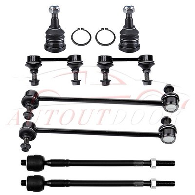 8 Pcs For 2004-2012 Mitsubishi Galant Front & Rear Sway Bars Tie Rods Ball Joint