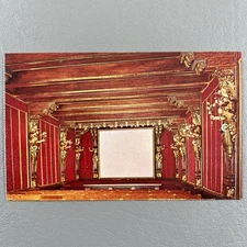 Postcard Hearst Castle San Simeon California The Theatre Damask Caryatids