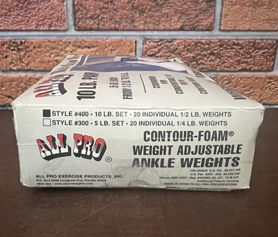 Paire ALL PRO 10 lb (5 lb ea) réglable poids cheville contour