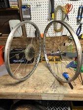 Mongoose Pro Class 26" Drilled Wheel Set Rims 126mm 1984 MTB Kos Cruiser OG