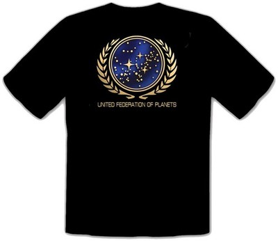 Star trek Wars United Federation of Planet schwarz T-Shirt -317