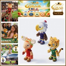 Soccer Plush Toys 12 Inch 3 Piece Set Soft Stuffed Animal Mascot Football Fans