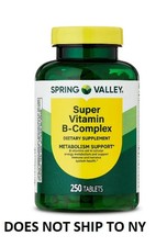 Spring Valley Super B-Complex 250 Tablets   Dietary Supplement, Free Shipping