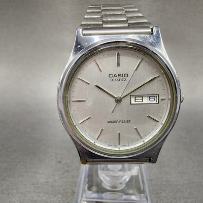 Casio MQ-514 Watch Men 33mm Silver Dial Silver Tone Round
