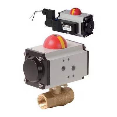 Dynaquip Controls Phg25atsr05212a 1'' Fnpt Brass Pneumatic Ball Valve Inline