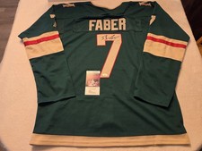 BROCK FABER signed WILD custom jersey JSA COA SIZE XL