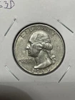 1963 D Silver Washington Quarter - a nice circulated coin