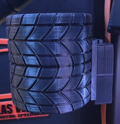 Tire Cup Holder for Aluminum Sim Racing Rig