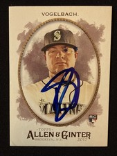 2017 Allen & Ginter Dan Vogelbach Signed Rookie Card 314 Mariners Autograph Auto. rookie card picture