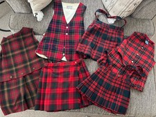 Lote 7 faldas escocesas de tartán de lana -San Patricio irlandesas escocesas - marcas mixtas - vintage