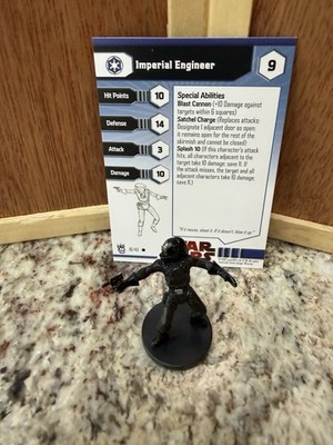 Star Wars Miniatures - Imperial Engineer - DT 18 C - 1 Fig/Card