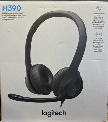 Logitech H390 Gaming Headphones, Wired, Mic, USB Headset for PC, Noise Cancellin