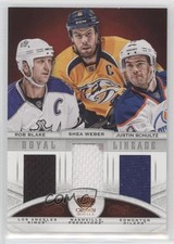 2013-14 Panini Crown Royale Royal Lineage Materials Rob Blake Shea Weber HOF 7bf