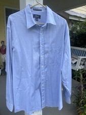 Men’s Kenneth Gordon Dillard’s Dress Shirt 100% Cotton Made In USA 17 1/2 35 XL