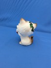 VTG Ceramic Christmas Cat Figure Glaze Finish Festive Candy Cane Lefton Japan — photo 3