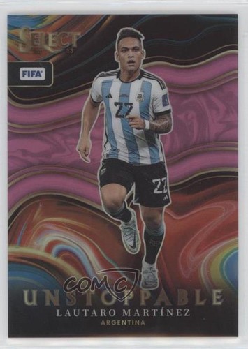 Lautaro Martinez [Pink] #1 2022 Panini Select FIFA Unstoppable card