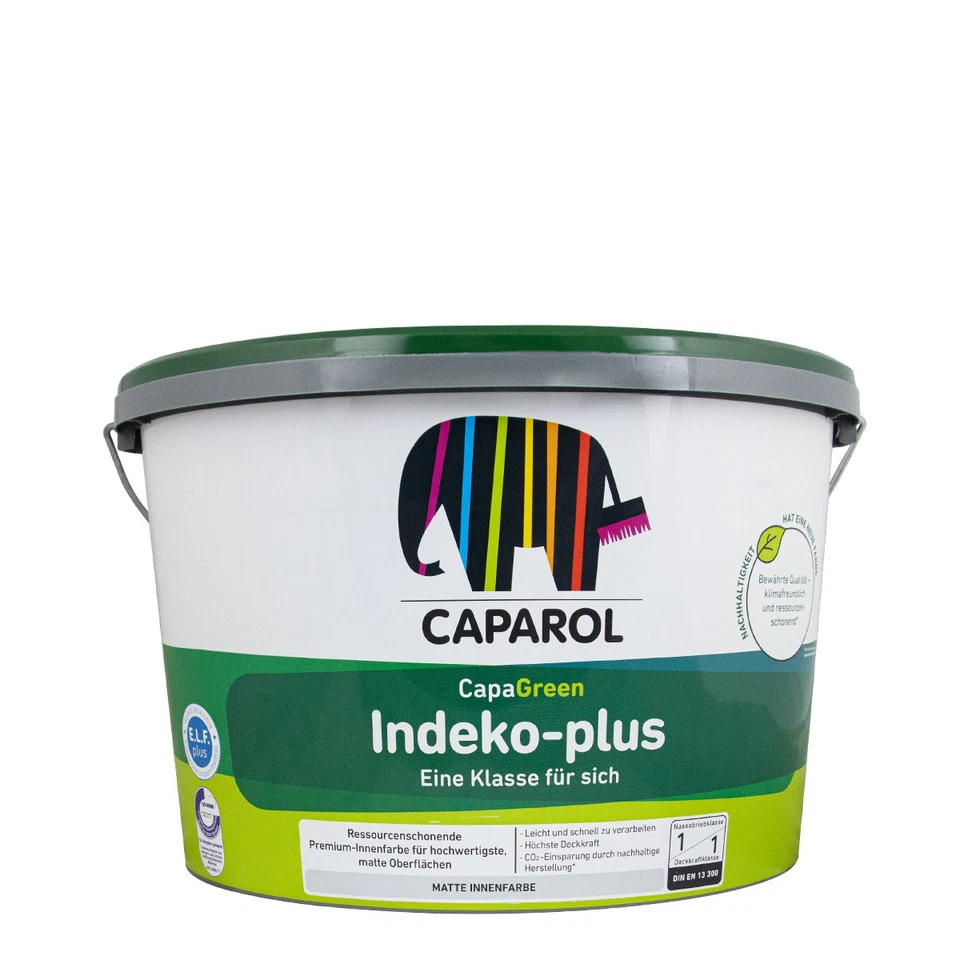 Caparol Indeko Plus 12,5L weiss, hochdeckende Wandfarbe, premium Innenfarbe - Bild 1 von 1