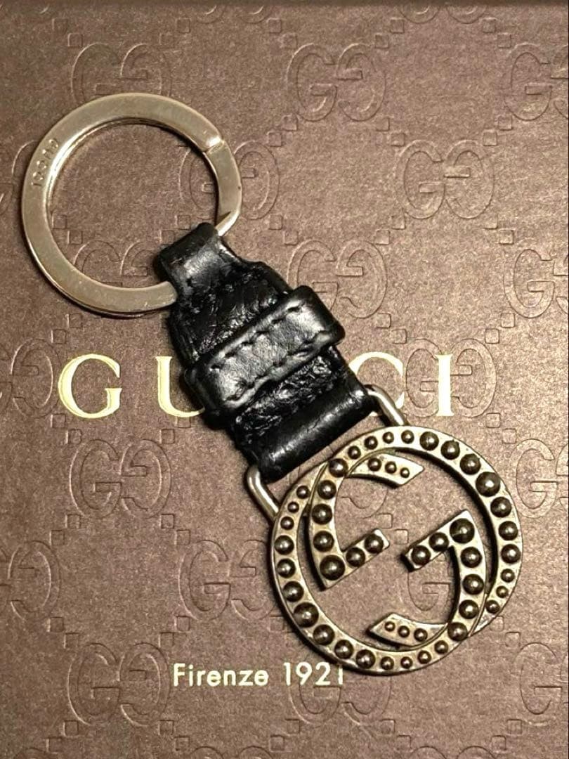 Authentic GUCCI Interlocking GG Keychain Keyring … - image 1