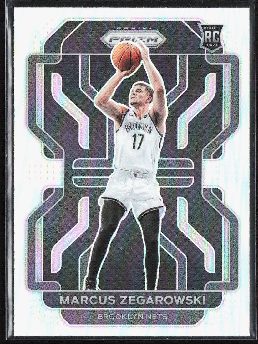 2021-22 Panini Prizm Marcus Zegarowski Silver Rookie Card RC #300 Brooklyn Nets