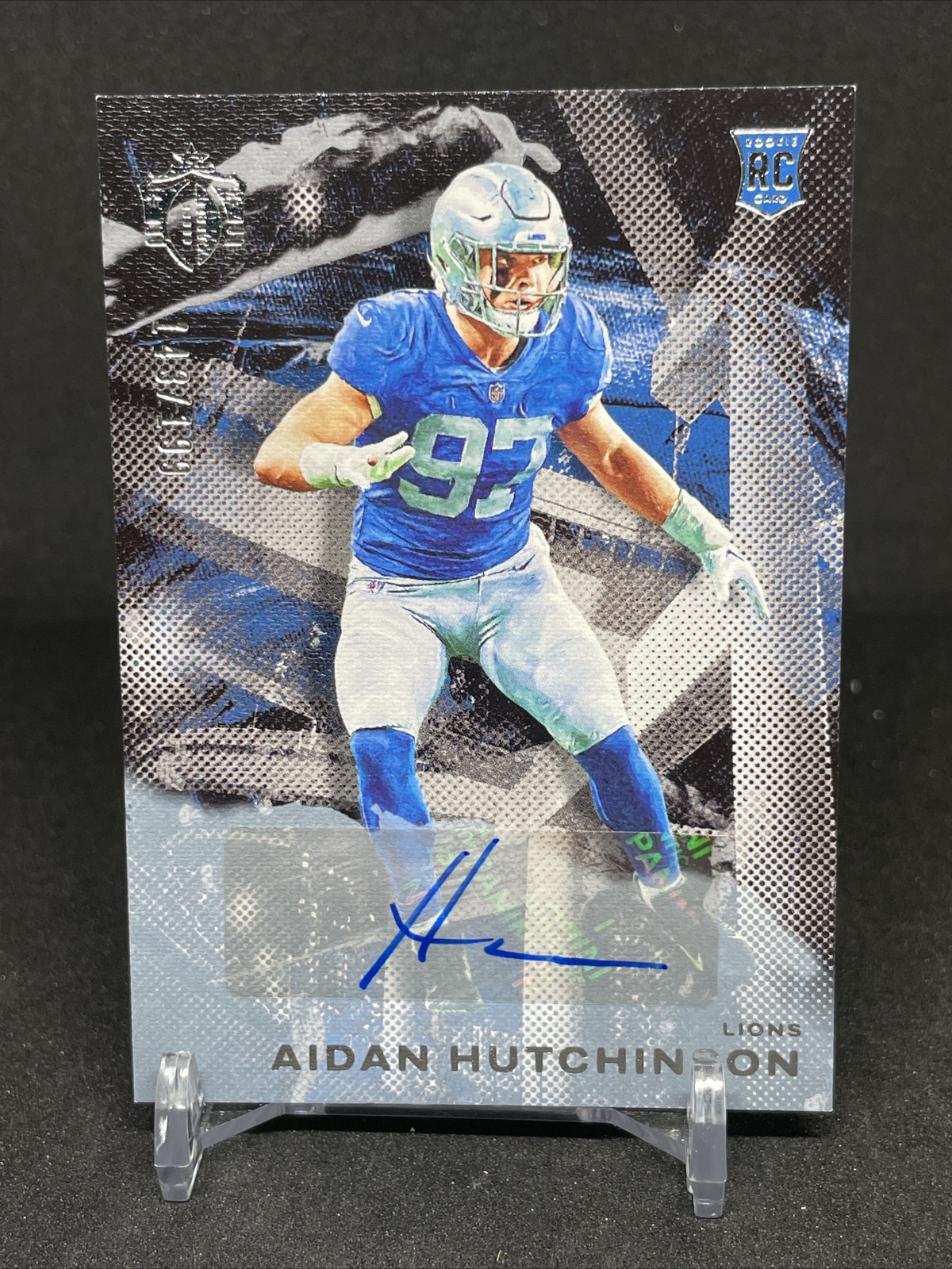2022 Chronicles Gridiron Kings Auto /99 Aidan Hutchinson RC GK-10 Lions /199