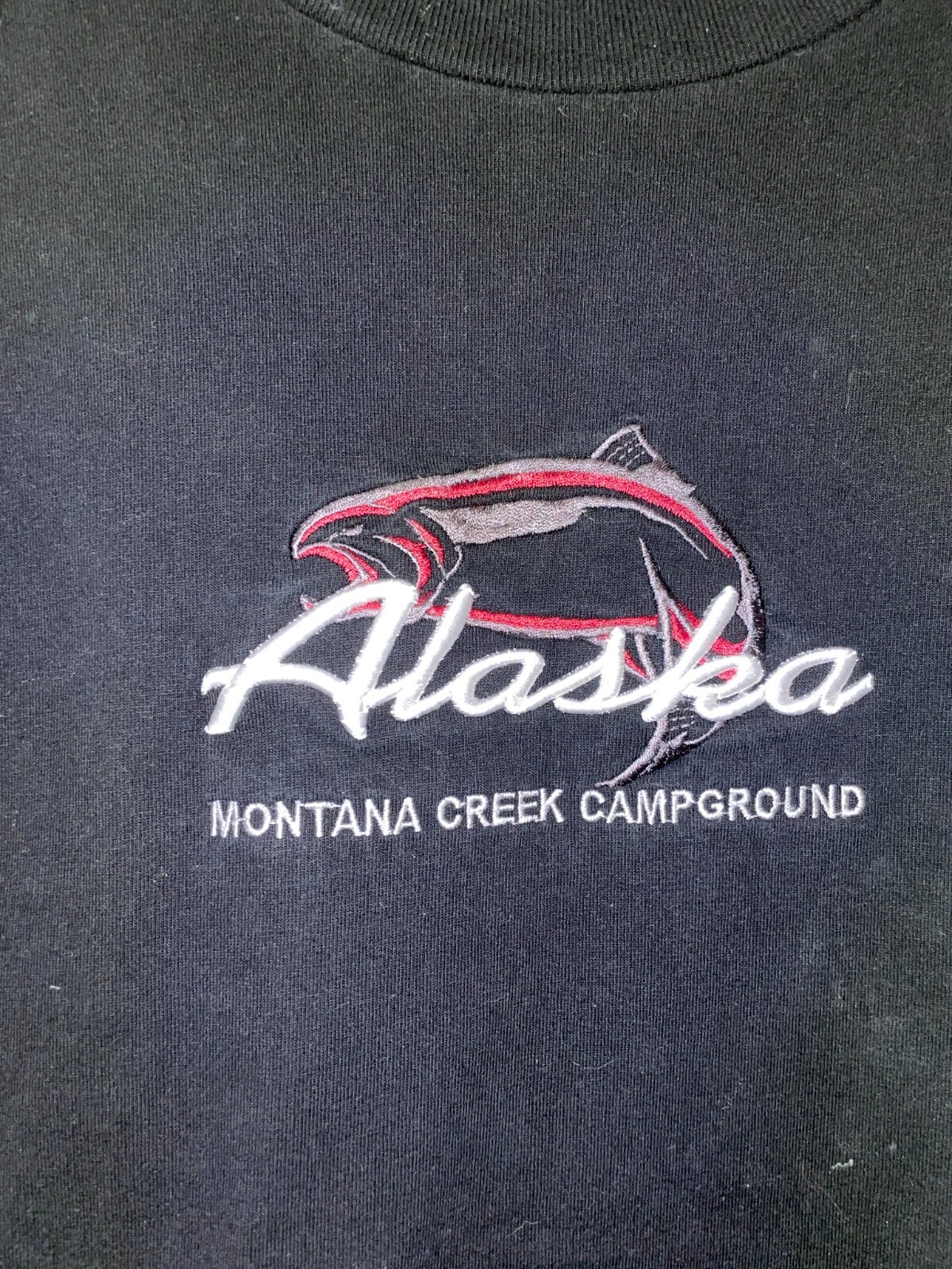 Y2K Alaska Montana Creek Campground Trout Fish Black … Gem