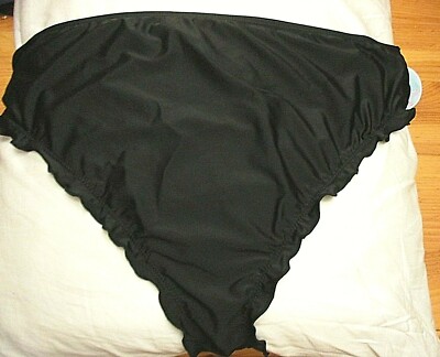 Island Soul Curves Hi Cut Bikini Tankini Bottom Ruffled Leg Stretch