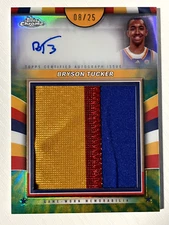 Bryson Tucker 2024 Topps Chrome McDonald's AA Tie Dye Patch Auto 08/25