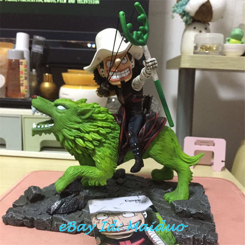 One Piece Usopp Statue Green Wolf Resin Figurine SD Scale Model GK