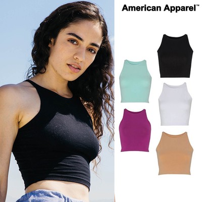 american apparel cotton spandex sleeveless crop top