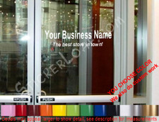 CUSTOM STORE DECAL BUSINESS NAME DOOR Window sticker Bar Office Hair Nail Salon