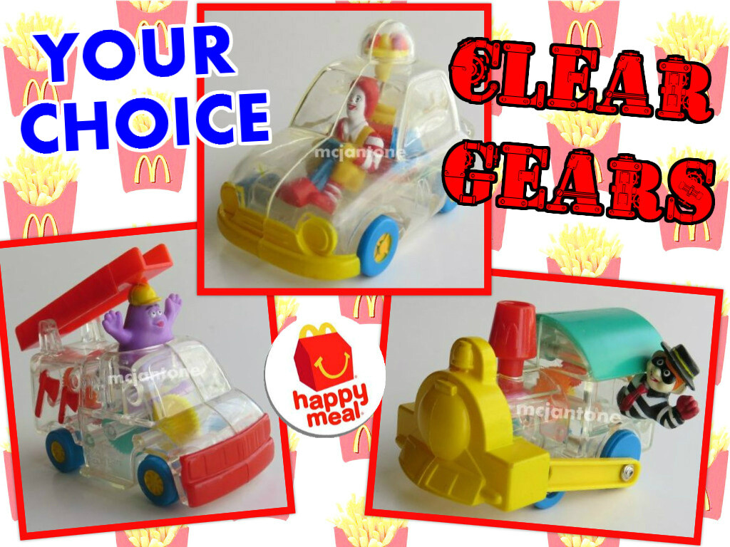 McDonald's 1998 CLEAR GEARS Transparent Gear Clean Up Vehicle YOUR