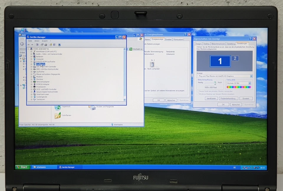 FUJITSU E780 Windows XP Gaming Laptop Notebook i5 500GB 4GB COM mit Spiel! 15,6" - Bild 2 von 4