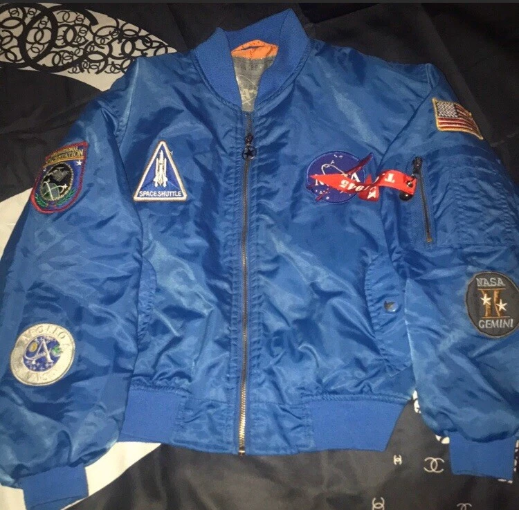 Vintage Nasa Crew Zip Up Jacket eBay
