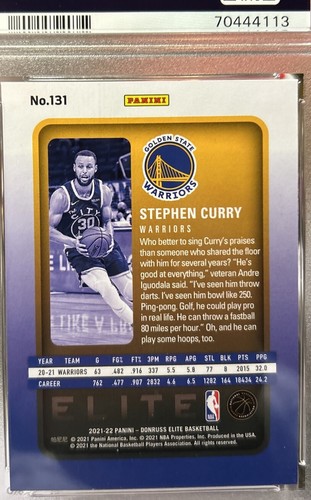 2021 Donruss Elite 🔥Stephen Curry Asia. Red. PSA 9 - Picture 3 of 3