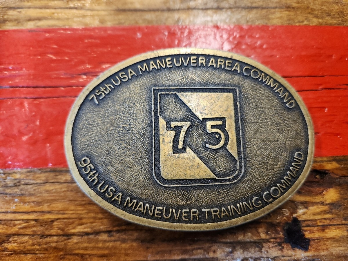 75th Maneuver Area Command U.S Army Belt Buckle 2525