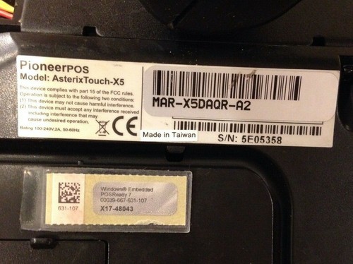 PioneerPOS AsterixTouch-X5 Asterix X5 Monitor powered up (missing covers) - Picture 7 of 14