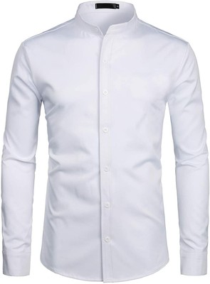 ZEROYAA Mens Hipster Solid Slim Fit 