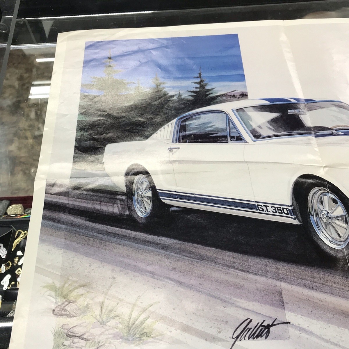 Affiche Photo Mustang Shelby GT 350 1965 – Tirage 24x36 Pouces – Sépia – États-Unis