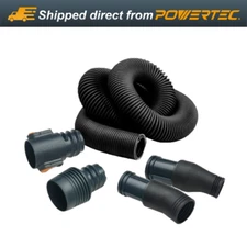 POWERTEC 70355 Dust Collection Hose Kit, 10' Hose, Connector, and Fittings