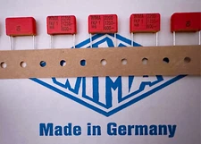 10Pcs FKP1 2200pF WIMA 2.2nF 1250VDC Metallized PP Film Capacitor 10% 15mm