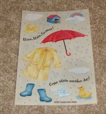 Sandylion Sticker Sheet (4 x 6.5 inch)  ~ Rainy Days 