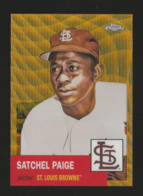 2022 Topps Chrome Platinum Satchel Paige Browns #73 Gold Refractor Rare Sp 46/50