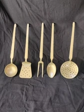 Lot of 5 Brass Kitchen Utensils