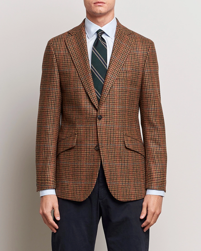 Houndstooth Men's Blazer Notch Lapel Single Breasted Casual Jacket Outfits - Picture 3 of 9