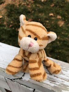 Shanghai Toy Time Plush Cat Tabby  Alley Shaggy  Tan Striped 