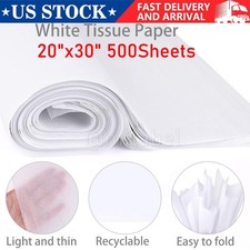 500 Sheets Bulk Premium Gift Wrap Tissue Paper White 20x30 Inch for Crafts Wrap