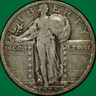 1925 Standing Liberty Quarter Very Fine VF Coin #39352