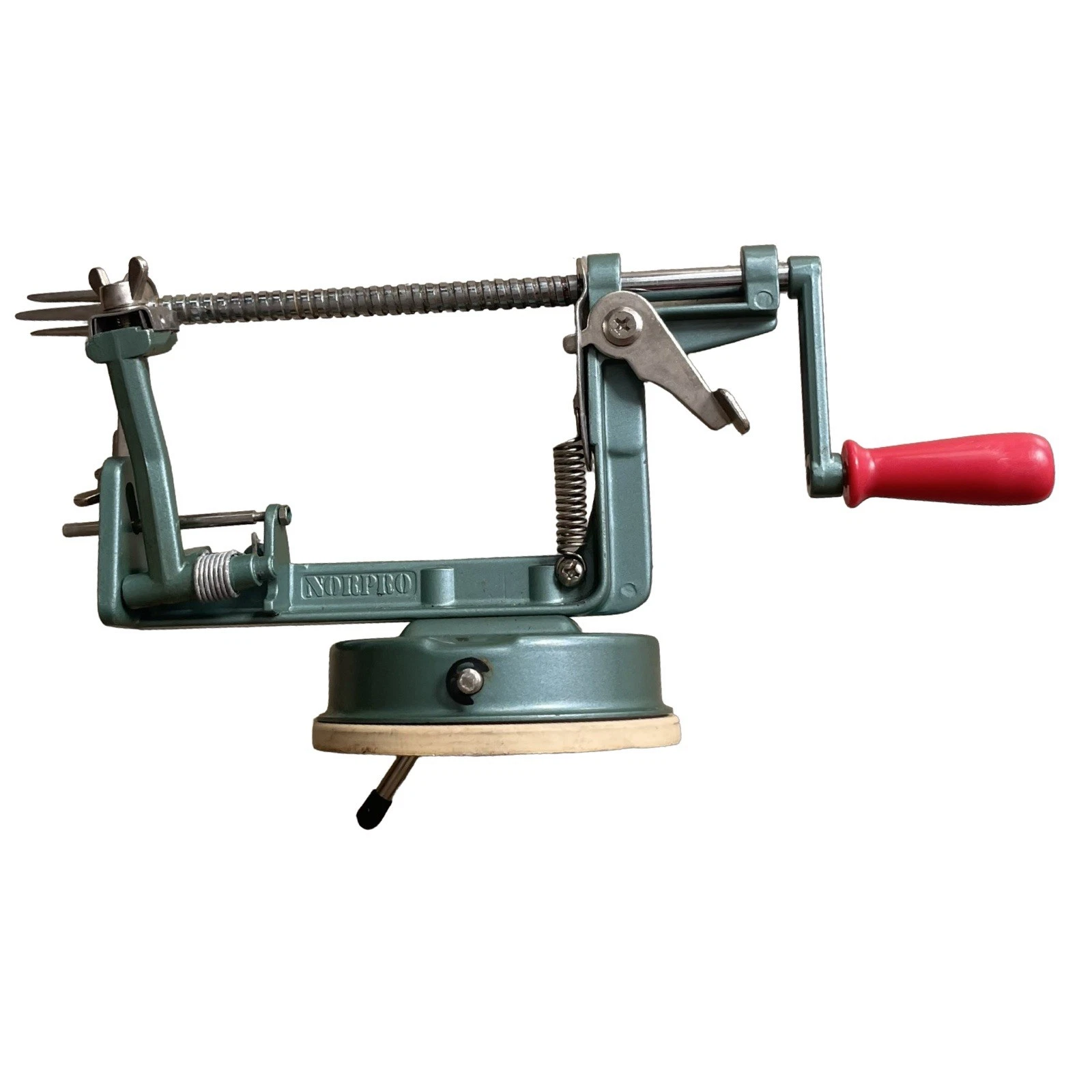 Nor-Pro Countertop Apple Peeler Corer Slicer Green Suction Cup Red Handle
Opens in a new window or t